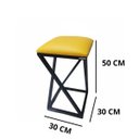 Ver imagem 4 de Kit 2 Banquetas de Cozinha Baixa Z Industrial:amarelo