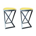 Ver imagem 3 de Kit 2 Banquetas de Cozinha Baixa Z Industrial:amarelo