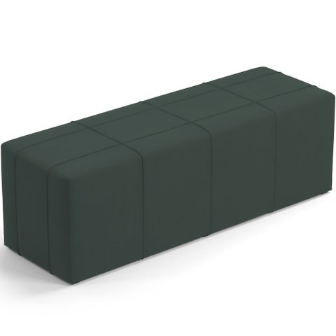 Puff Decorativo Living Sala de Estar 140 cm Roma W01 Suede Verde Musgo - Lyam Lyam Decor