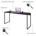 Ver imagem 3 de Mesa de Escritório Escrivaninha 150cm Dynamica Industrial C08 Preto Ônix - Mpozenato