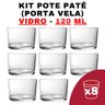 Kit Potes de Vidro Patê Translúcido S/ Tampa 120 Ml - 1