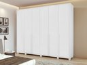 Ver imagem 6 de Guarda-Roupas Casal 6 Portas 8 Gavetas com Pés 100% MDF Imperatore - Lp - Rei de Casa Branco