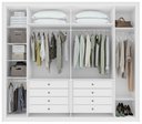 Ver imagem 3 de Guarda-Roupas Casal 6 Portas 8 Gavetas com Pés 100% MDF Imperatore - Lp - Rei de Casa Branco