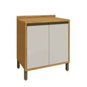Ver imagem 1 de Balcão de Cozinha 80 Cm Tempranillo 2 Portas 100% Mdf Amêndoa/off White - Rio Doce