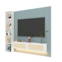 Ver imagem 3 de Home Supremo Slim/Native Ripado 212,2 cm - Azul Encanto/Branco/Tela Rattan Creme