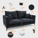 Ver imagem 4 de Sofá 2 Lugares Modular Boma 1,70m Boucle Cinza Escuro Sofá Inbox