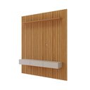 Ver imagem 4 de Painel Quarto P/ Tv até 65 Pol Maragogi Ripado C/ 1 Porta e 2 Gavetas 185x220cm Nature/off White -