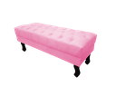 Ver imagem 1 de Recamier Baú Luis Xv Capitonê Retrô 100 cm Suede Rosa Bebê Ms Decor