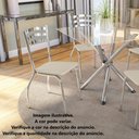 Ver imagem 3 de Cadeira Portugal Kappesberg Sala de Jantar Cozinha Escritório Metal Cromado Forro Capuccino 2 Un
