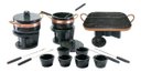 Ver imagem 1 de Fondue Grelha Oval 31cm+PAN500E800ML+6MOLHEIRAS+6GARF+Curado - 18 Pçs