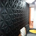 Ver imagem 5 de Kit 15 Placas Revestimento de Parede PVC 3d Alto Relevo Petalas Preto