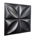 Ver imagem 3 de Kit 15 Placas Revestimento de Parede PVC 3d Alto Relevo Petalas Preto