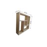 Nicho Quadrado com Divisórias 52x52x12cm Pinos – Eco - 4