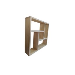 Nicho Quadrado com Divisórias 52x52x12cm Pinos – Eco - 2