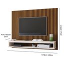 Ver imagem 4 de Painel Cissa Tv 32 36 39 40 42 46 47 50 Polegadas Prateleira Nicho Quarto Sala - Ripado/off White