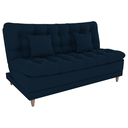 Ver imagem 1 de Sofa Cama 2 Lugares 185 Cm Duda Veludo Light B254 Azul Milani Store