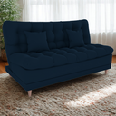 Ver imagem 2 de Sofa Cama 2 Lugares 185 Cm Duda Veludo Light B254 Azul Milani Store