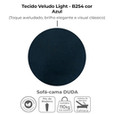 Ver imagem 5 de Sofa Cama 2 Lugares 185 Cm Duda Veludo Light B254 Azul Milani Store