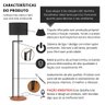 Luminária Indústrial de Chão Salone Preto com Cúpula Preta Unidecor - 4