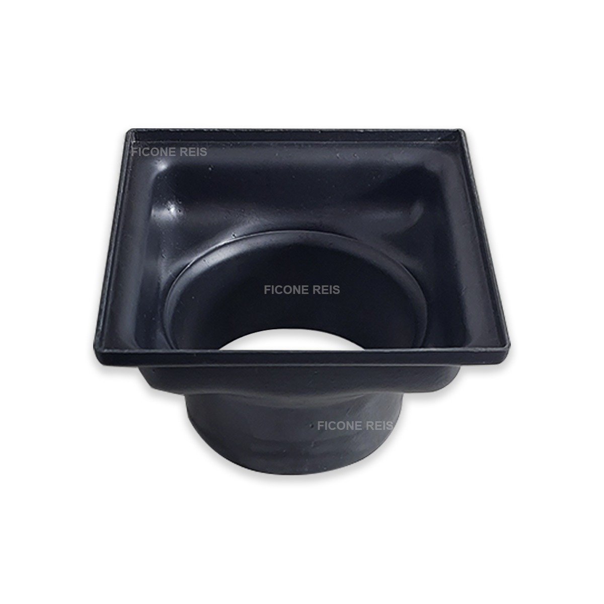 Ralo 15x15 Inox Polido com Coletora Saída Baixa Tubo 100mm e Tela Anti Insetos - Ficone Reis - 5