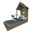 Ver imagem 5 de Quarto Infantil Cama e Mesa Dobrável Kitcubos Espresso Móveis Bege/Carvalho Mel