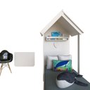 Ver imagem 4 de Quarto Infantil Cama e Mesa Dobrável Kitcubos Espresso Móveis Branco