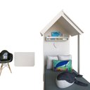 Ver imagem 4 de Quarto Infantil Cama e Mesa Dobrável KitCubos Espresso Móveis