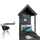 Ver imagem 3 de Quarto Infantil Cama e Mesa Dobrável KitCubos Espresso Móveis