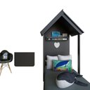 Ver imagem 4 de Quarto Infantil Cama e Mesa Dobrável KitCubos Espresso Móveis