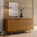 Ver imagem 3 de Kit Aparador Buffet Bar Living com Cristaleira Adega Vicky N01 Ypê - Lyam Decor
