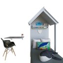 Ver imagem 3 de Quarto Infantil Cama e Mesa Dobrável KitCubos Espresso Móveis