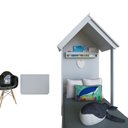 Ver imagem 4 de Quarto Infantil Cama e Mesa Dobrável KitCubos Espresso Móveis