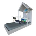 Ver imagem 5 de Quarto Infantil Cama e Mesa Dobrável Kitcubos Espresso Móveis Cinza/Cristal
