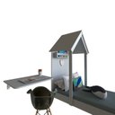 Ver imagem 6 de Quarto Infantil Cama e Mesa Dobrável Kitcubos Espresso Móveis Cinza/Cristal