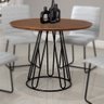 Mesa de jantar redonda tampo laminado sem vidro 1,20m - Rubi - CM Decor - 1