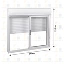 Ver imagem 3 de Janela de Aluminio com Persiana Branco Integrada 140x120cm