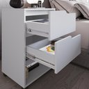 Ver imagem 4 de Mesa de Cabeceira 2 Gavetas 69x45 cm Toledo Branco 100% MDF Casamia