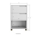 Ver imagem 2 de Mesa de Cabeceira 2 Gavetas 69x45 cm Toledo Branco 100% MDF Casamia