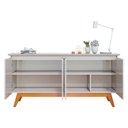 Ver imagem 4 de Aparador para Sala Buffet 1.6 e Cristaleira Classic Off White - Imcal