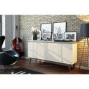 Ver mais imagens de Aparador para Sala Buffet 1.6 e Cristaleira Classic Off White - Imcal