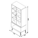 Ver imagem 5 de Aparador para Sala Buffet 1.6 e Cristaleira Classic Off White - Imcal