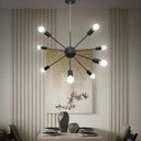 Ver imagem 2 de Lustre Pendente Bivolt 8 Lâmpadas Sputnik WOODS!