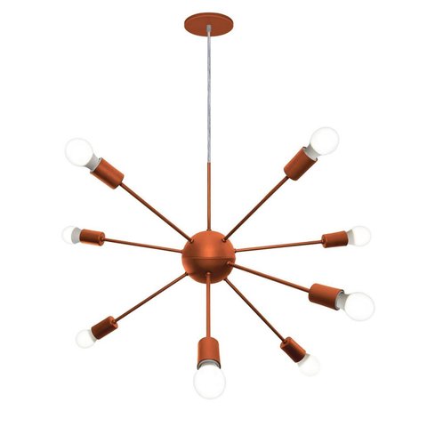 Lustre  Pendente Bivolt 8 Lâmpadas Sputnik WOODS!