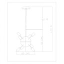 Ver imagem 3 de Lustre Pendente Bivolt 8 Lâmpadas Sputnik WOODS!