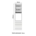Ver imagem 4 de Torre Quente Para Fornos Armário de Cozinha 1 Porta e 3 Gavetas Glamy Madesa