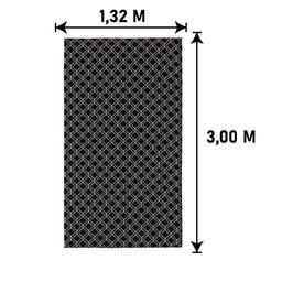 Tapete Casablanca Jacquard 1,32x3,00 Metros Preto Casa Dona - 3
