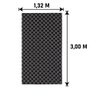 Tapete Casablanca Jacquard 1,32x3,00 Metros Preto Casa Dona - 3