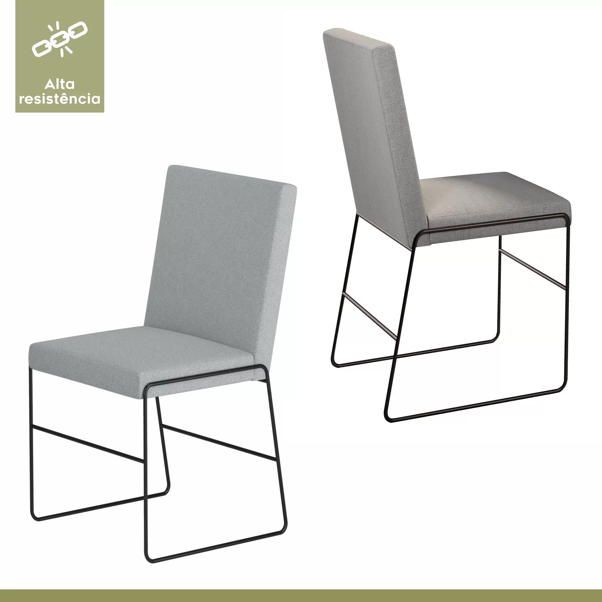 Conjunto Sala de Jantar Mesa 110cm MDF/BP e 4 Cadeiras Dubai Mais Decor - 12