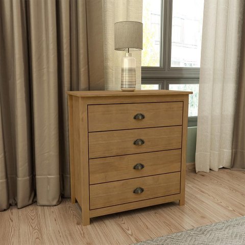 Cômoda Decorativa Madeira Maciça Osiris 4 Gavetas Freijó - G74 - Gran Belo