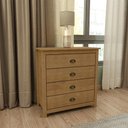 Ver imagem 1 de Cômoda Decorativa Madeira Maciça Osiris 4 Gavetas Freijó - G74 - Gran Belo